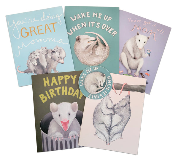 Opossum Love Card