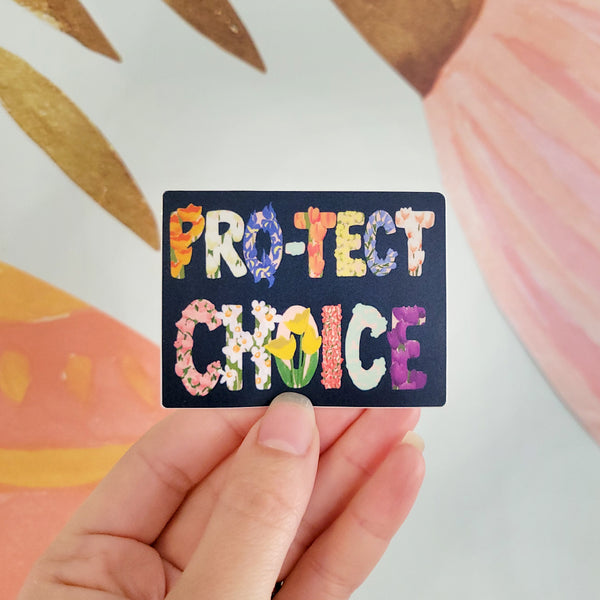 Pro-tect Choice Floral Vinyl Sticker, 3", Waterproof, Matte