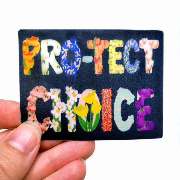Pro-tect Choice Floral Vinyl Sticker, 3", Waterproof, Matte