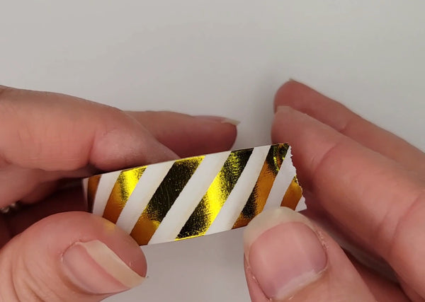 Gold Foil Diagonal Stripe Washi Tape