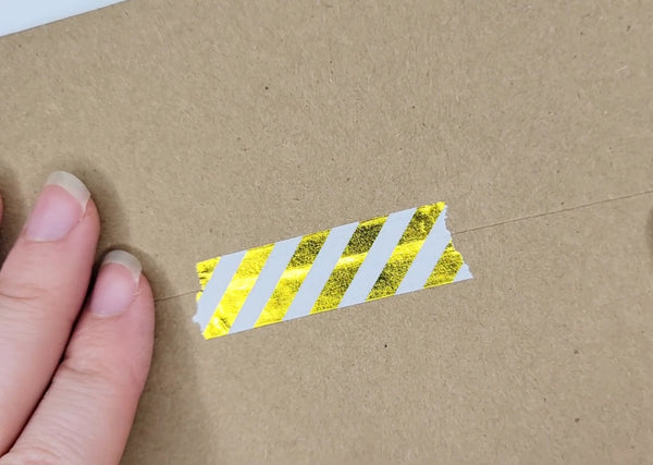 Gold Foil Diagonal Stripe Washi Tape