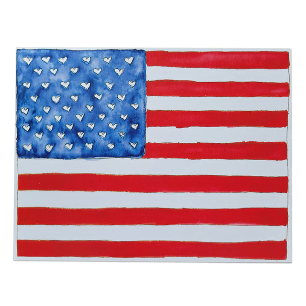 Heart Flag Postcard Sets - 2024 Get Out The Vote Set - American Flag