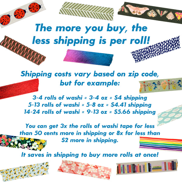 Navy Blue Washi Tape with Organic Dots in White
