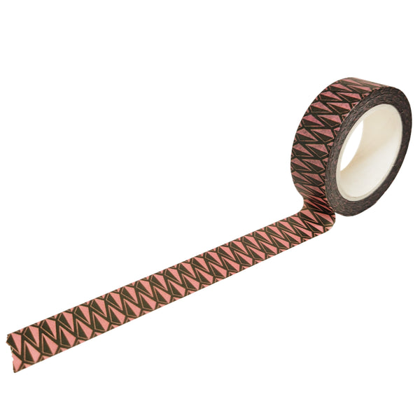Pink and Green Geometric Pyramid Washi Tape