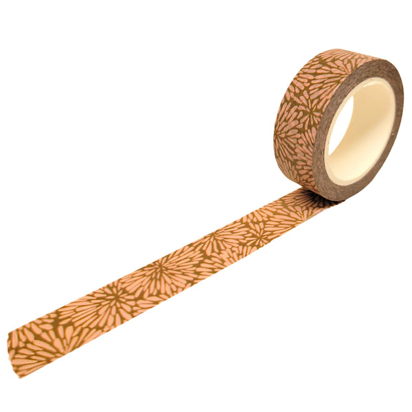 Pink and Ochre Mum Washi Tape