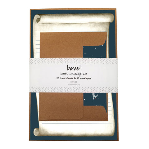 Navy and cream dear santa letter writing set