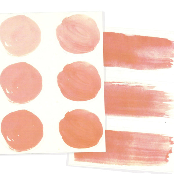 Coral Watercolor Letter Seal Stickers beve!