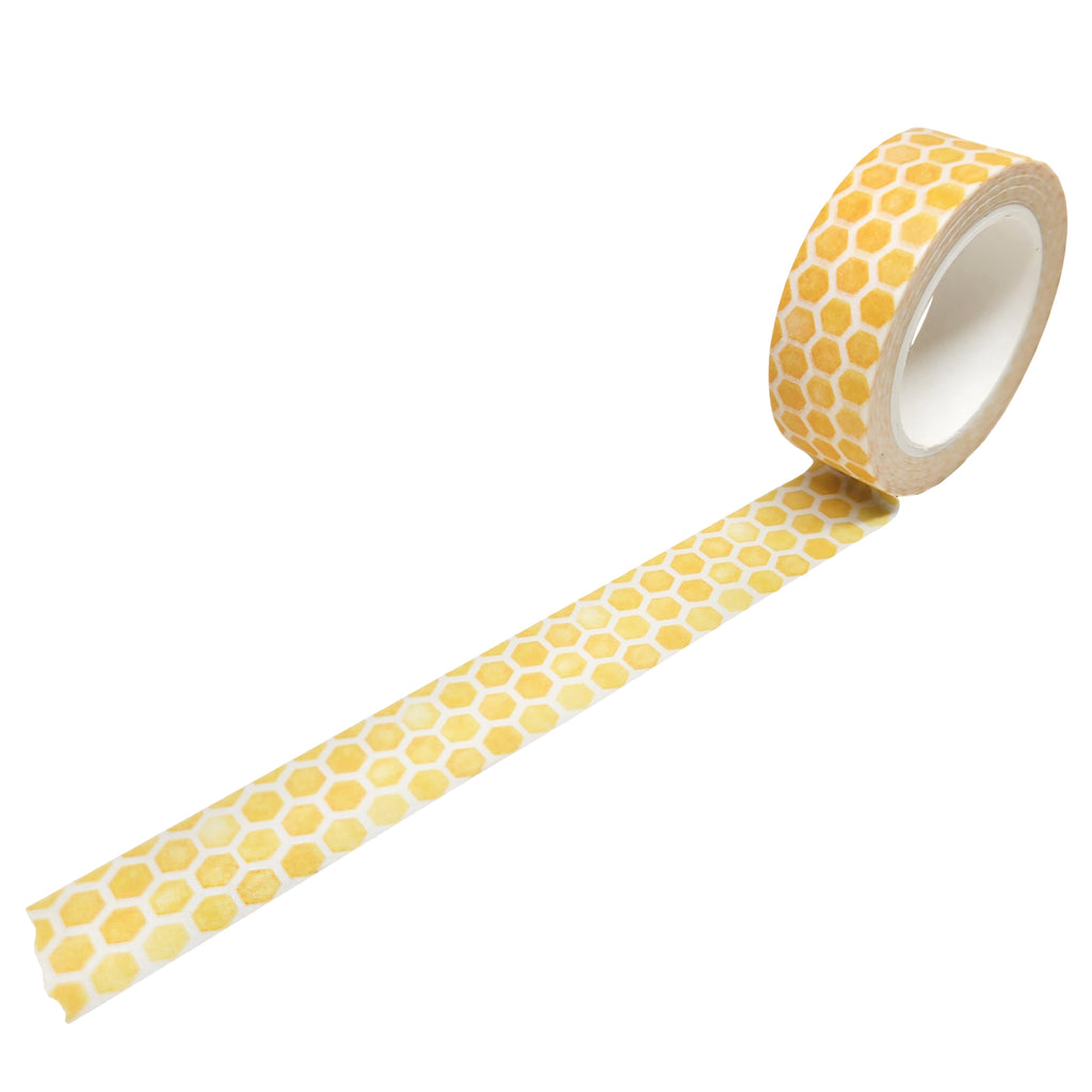 Textured Yellow Hexagon Washi Tape