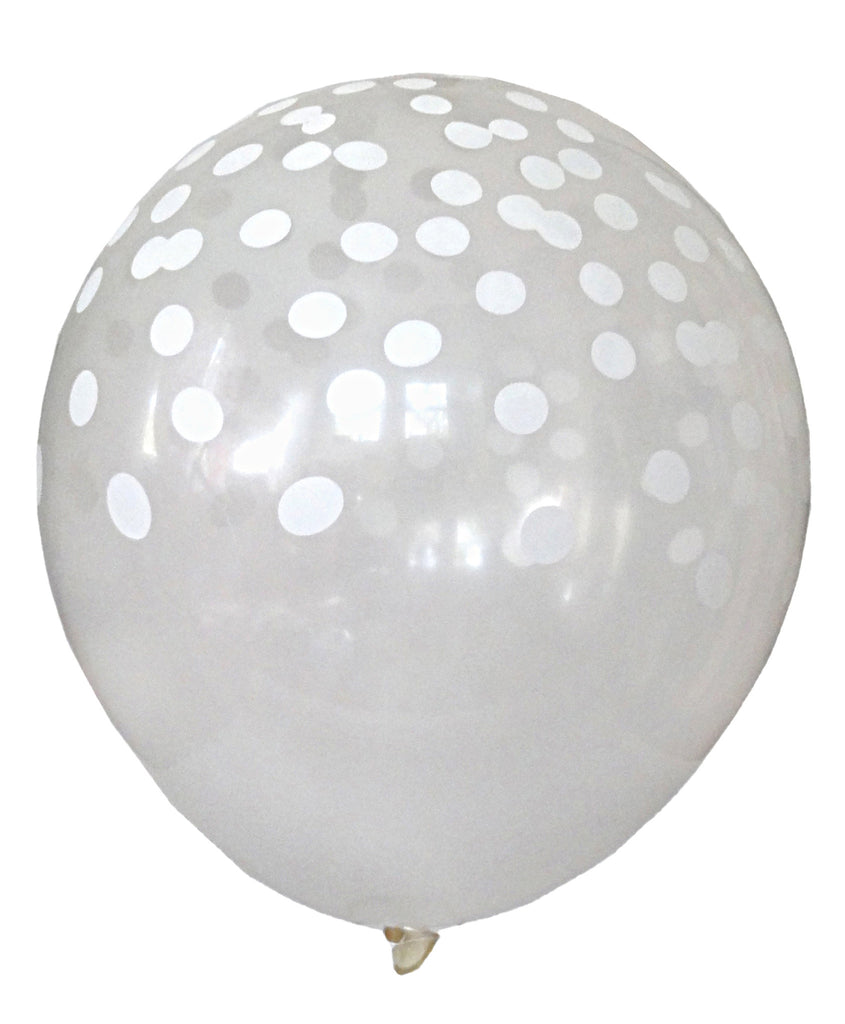 Clear Confetti Dot Balloons