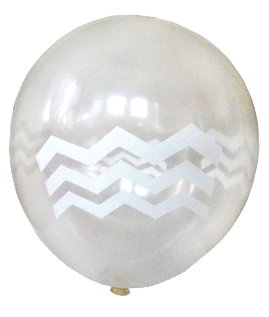 Clear Chevron Balloons