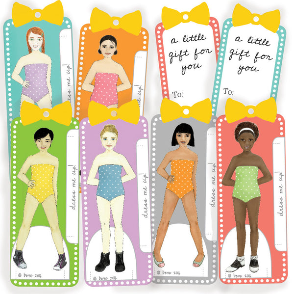 Paper Doll Gift Tag Set