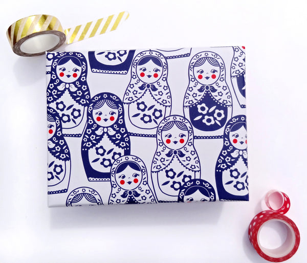 Matryoshka Doll Gift Wrap Sheets