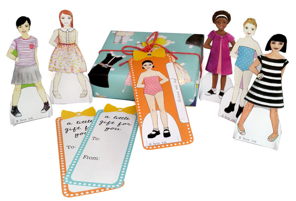 Paper Doll Gift Tag Set