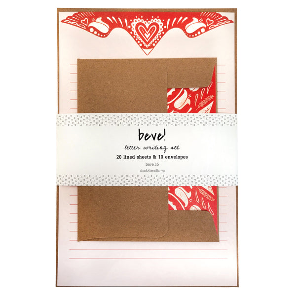 Love Birds Letter Writing Stationery Set