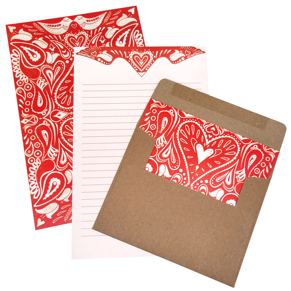 Love Birds Letter Writing Stationery Set