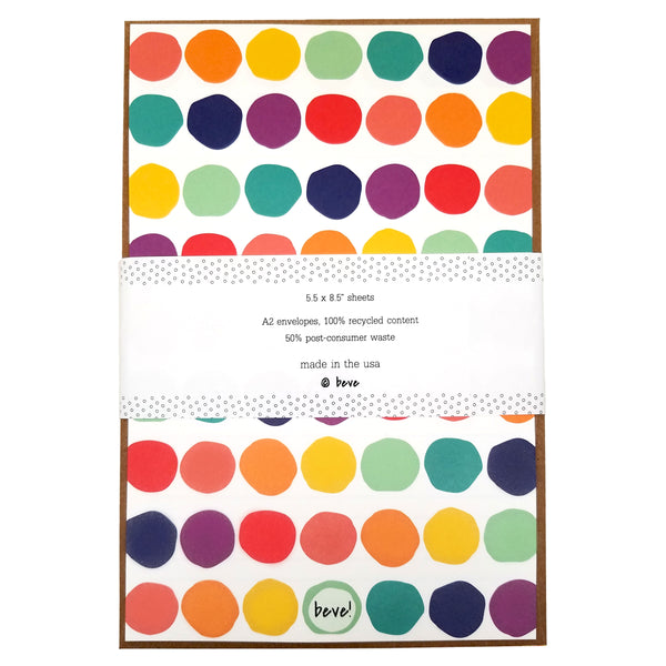 Rainbow Dot Letter Writing Set