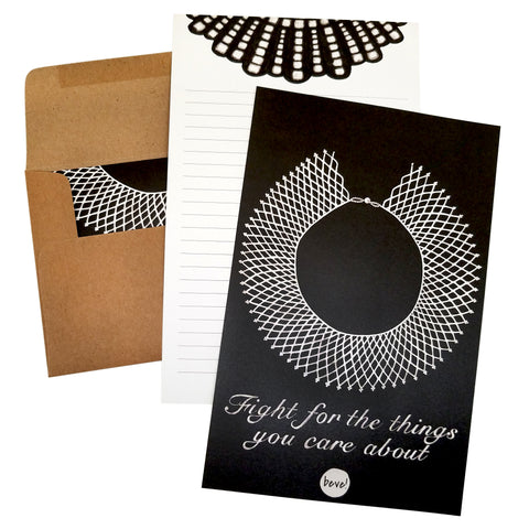 Ruth Bader Ginsburg Letter Writing Stationery Set, RBG