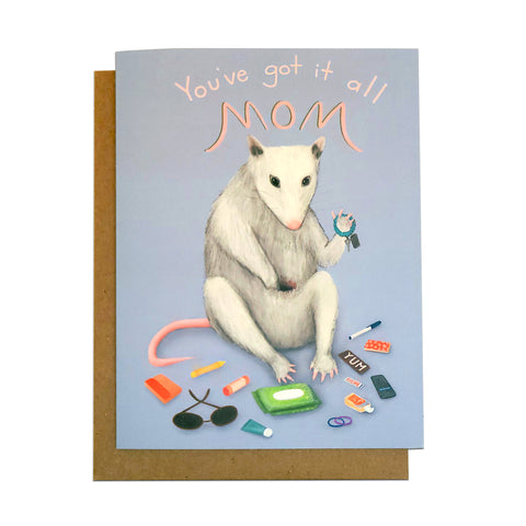 Opossum Mother's Day or Mom's Birthday Card