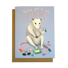 Opossum Mother's Day or Mom's Birthday Card