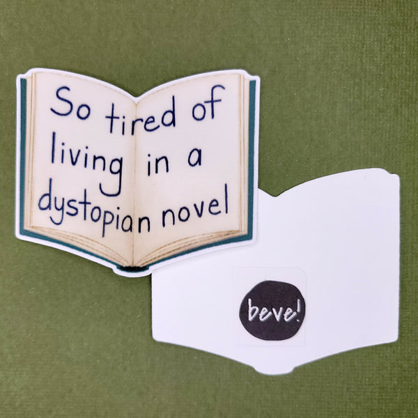 Dystopian Novel Vinyl Sticker, 2.75"
