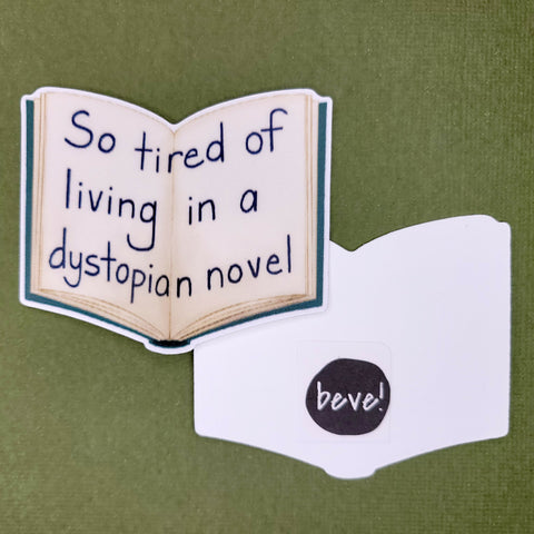 Dystopian Novel Vinyl Sticker, 2.75"