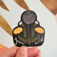 Dandelion Wildflower Vinyl Sticker, 2.75"