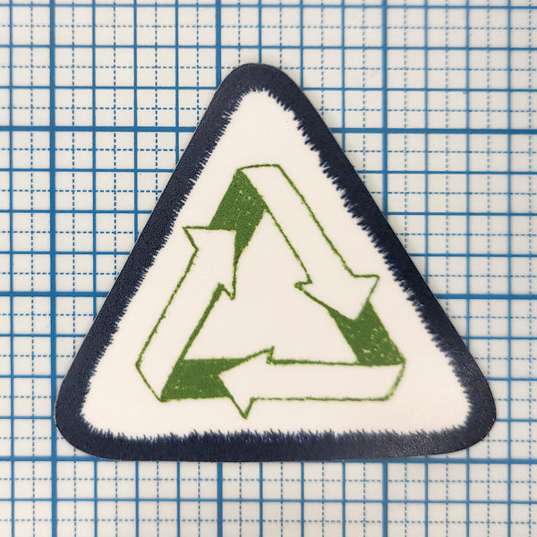 Recycle Environmental Patch Vinyl Sticker, 2.6"