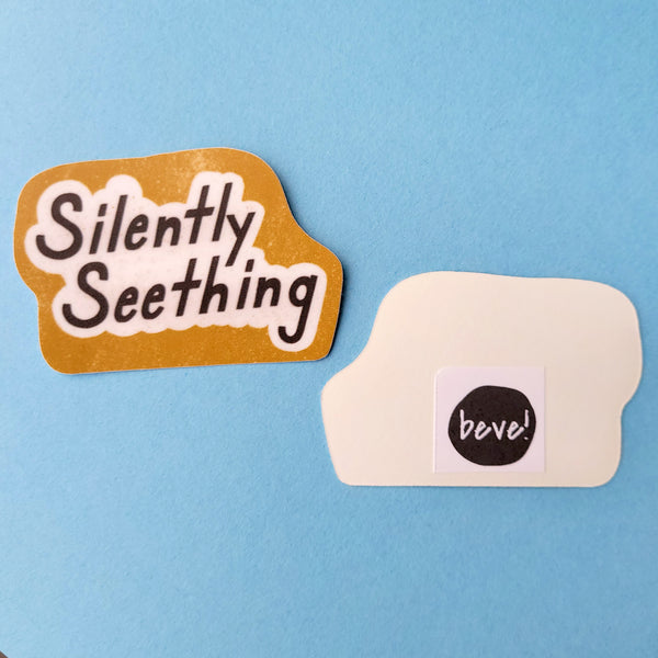 Silently Seething Sticker, 2.75"