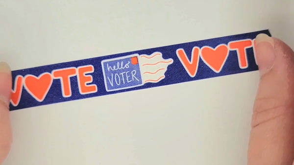 GOTV Washi Tape in Navy and Red, Get Out The Vote