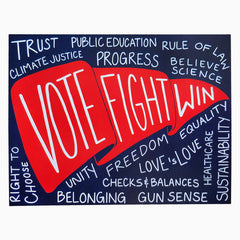 GOTV Postcards, Vote Fight Win, Issues, Resist, Election Cards