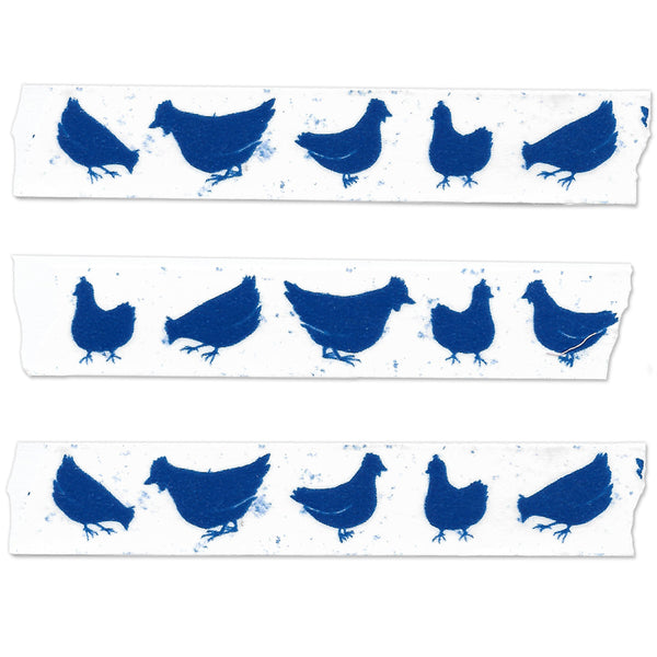 Blue Chickens Washi Tape