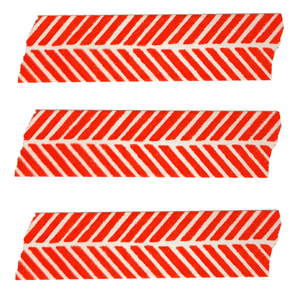 Red Herrginbone Washi Tape