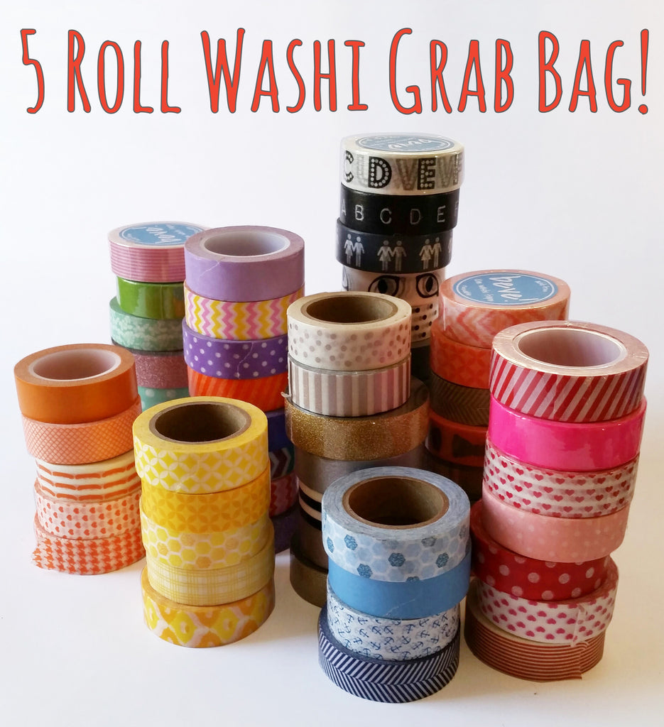 Washi Tape Grab Bag, 5 Rolls
