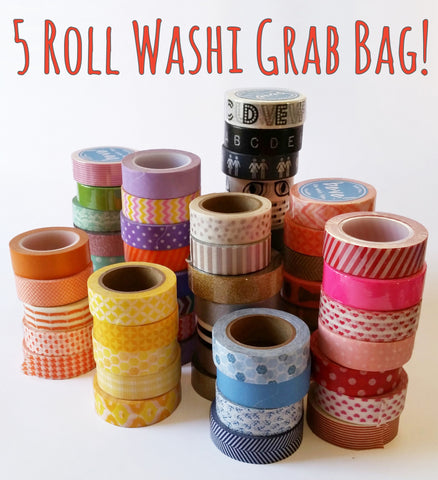 Washi Tape Grab Bag, 5 Rolls