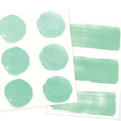 Mint Watercolor Letter Seal Stickers