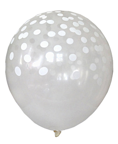 Clear Confetti Dot Balloons