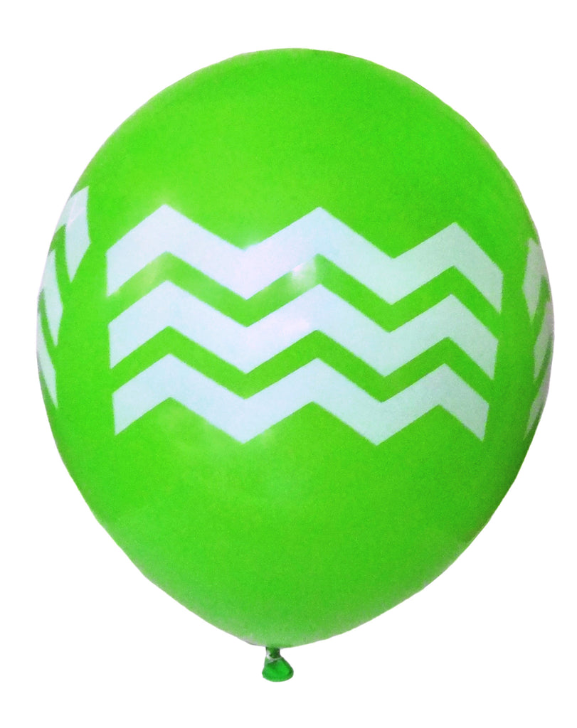 Green Chevron Balloons