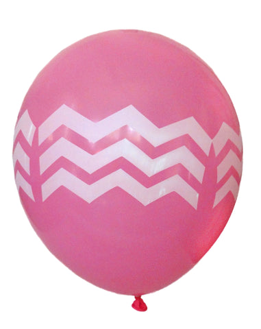 Bright Pink Chevron Balloons
