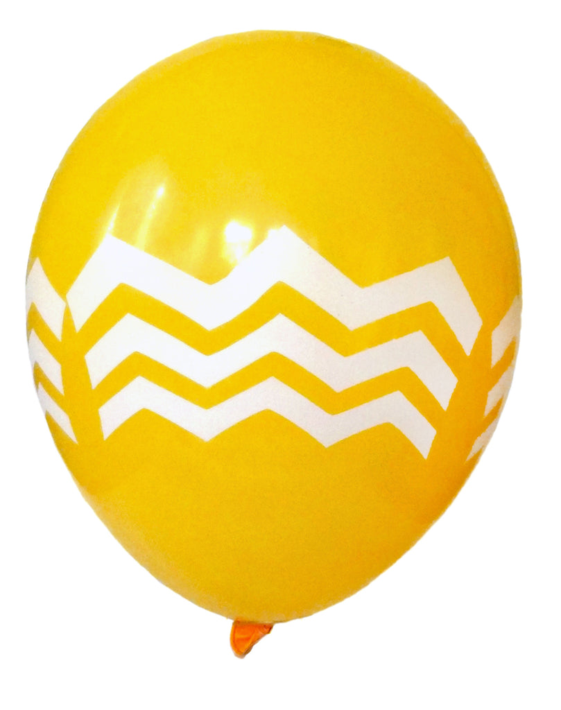 Golden Yellow Chevron Balloons