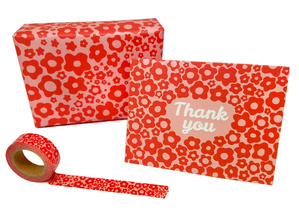 Mod Floral Thank You Note Card