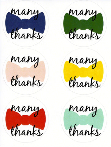 Many Thanks Letter Seal Stickers