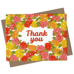 Vintage Floral Thank You Note Card