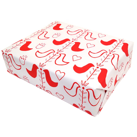Red Modern Folk Gift Wrap
