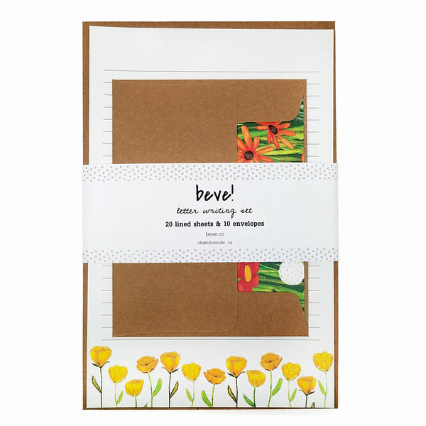 Wildflower Letter Writing Stationery Set